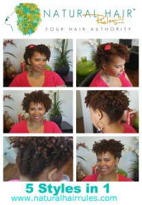 5 Natural Hair Styles in 1